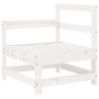 Set Salotto da Giardino 6 pz Bianco in Legno Massello di Pino
