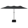 Ombrellone a Doppia Testa con LED Nero 449x245 cm