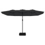 Ombrellone a Doppia Testa con LED Nero 449x245 cm