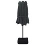 Ombrellone a Doppia Testa con LED Nero 449x245 cm