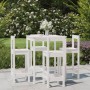 Set Bar da Giardino 5 pz Bianco in Legno Massello di Pino