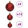 Palline di Natale 100 pz Rosso Vino 3 / 4 / 6 cm