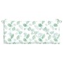 Cuscino Panca Giardino con Motivo a Foglie 120x50x7 cm Tessuto