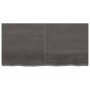 Ripiano Marrone Scuro 120x60x(2-4) cm Massello Rovere Trattato