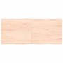 Piano per Tavolo 140x60x(2-4) cm Rovere Non Trattato Bordi Vivi