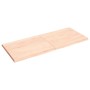 Piano per Tavolo 140x60x(2-4) cm Rovere Non Trattato Bordi Vivi