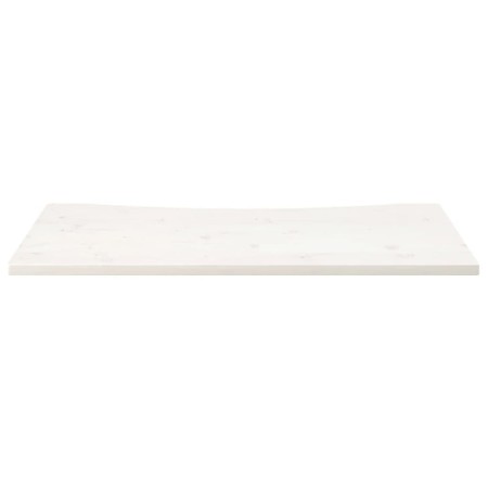 Piano Scrivania Bianco 100x50x2,5 cm in Legno Massello di Pino