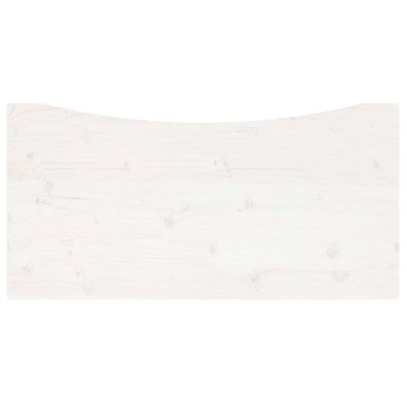 Piano Scrivania Bianco 100x50x2,5 cm in Legno Massello di Pino