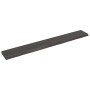 Ripiano Marrone Scuro 220x30x(2-6) cm Massello Rovere Trattato