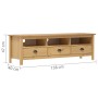 Mobile Porta TV Hill Marrone Miele 158x40x47cm Legno Pino