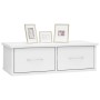 Scaffale Cassetti Parete Bianco Lucido 60x26x18,5cm Multistrato