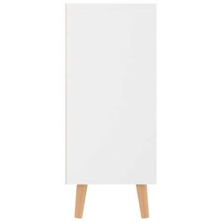 Credenza Bianco Lucido 90x30x72 cm in Legno Multistrato