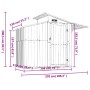 Capanno da Giardino Antracite 270x130x208,5 cm Acciaio Zincato