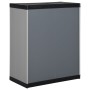 Armadietto da Giardino con 1 Ripiano Grigio e Nero 68x40x85 cm