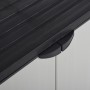 Armadietto da Giardino con 1 Ripiano Grigio e Nero 68x40x85 cm