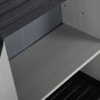 Armadietto da Giardino con 1 Ripiano Grigio e Nero 68x40x85 cm