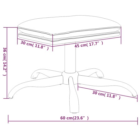 Sgabello Grigio Chiaro 60x60x36 cm in Microfibra