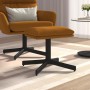 Poggiapiedi Marrone 60x60x36 cm in Velluto