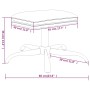 Poggiapiedi Grigio Scuro 60x60x36 cm in Tessuto e Similpelle