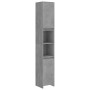 Mobile da Bagno Grigio Cemento 30x30x183,5 cm Legno Multistrato