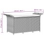 Panca da Giardino con Cuscino Grigio 116x46x57 cm in Polyrattan