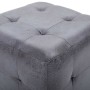 Comodini 2 pz Grigio 30x30x30 cm in Similpelle Scamosciata