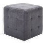 Comodini 2 pz Grigio 30x30x30 cm in Similpelle Scamosciata