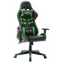 Sedia da Gaming Nera e Verde in Similpelle