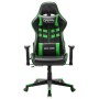 Sedia da Gaming Nera e Verde in Similpelle