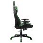 Sedia da Gaming Nera e Verde in Similpelle