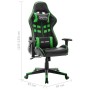 Sedia da Gaming Nera e Verde in Similpelle