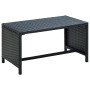 Tavolino da Salotto Nero 70x40x38 cm in Polyrattan