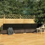 Set Divani da Giardino 4 pz con Cuscini in Polyrattan Grigio