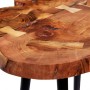 Tavolo a Tronco Legno Massello di Acacia 90x60x110 cm