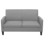 Divano a 2 Posti 135x65x76 cm Grigio Chiaro