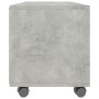 Mobile TV con Ruote Grigio Cemento 90x35x35 cm in Multistrato