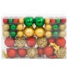 Set Palline di Natale 112 pz Rosso / Verde / Oro in Polistirene