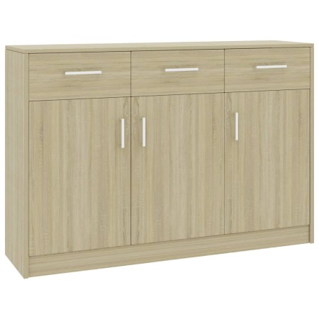 Credenza Rovere Sonoma 110x30x75 cm in Legno Multistrato