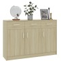 Credenza Rovere Sonoma 110x30x75 cm in Legno Multistrato