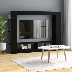 Mobile Porta TV Nero 152x22x113 cm in Legno Multistrato