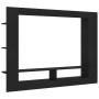 Mobile Porta TV Nero 152x22x113 cm in Legno Multistrato