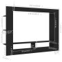 Mobile Porta TV Nero 152x22x113 cm in Legno Multistrato