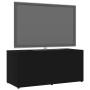 Mobile Porta TV Nero 80x34x36 cm in Legno Multistrato