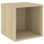 Mobili a Muro 2pz Rovere Sonoma 37x37x37 cm Legno Multistrato