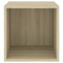 Mobili a Muro 2pz Rovere Sonoma 37x37x37 cm Legno Multistrato