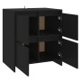 Credenza Nera 70x41x75 cm in Truciolato