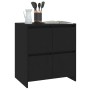 Credenza Nera 70x41x75 cm in Truciolato