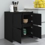 Credenza Nera 70x41x75 cm in Truciolato