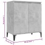 Credenza Grigio Cemento 60x35x70 cm in Legno Multistrato