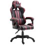 Sedia da Gaming Rosso Vino in Similpelle